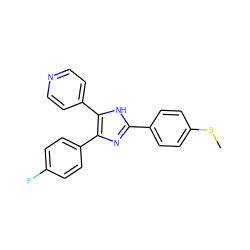 CSc1ccc(-c2nc(-c3ccc(F)cc3)c(-c3ccncc3)[nH]2)cc1 ZINC000000598626