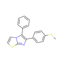 CSc1ccc(-c2nc3sccn3c2-c2ccccc2)cc1 ZINC000027560874