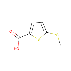 CSc1ccc(C(=O)O)s1 ZINC000000109304