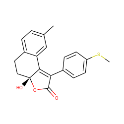 CSc1ccc(C2=C3c4cc(C)ccc4CC[C@@]3(O)OC2=O)cc1 ZINC000013489704