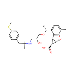 CSc1ccc(CC(C)(C)NC[C@@H](O)CO[C@H](C)c2ccc(C)c3c2[C@@H]2[C@H](O3)[C@H]2C(=O)O)cc1 ZINC000653829304