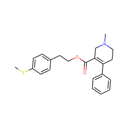 CSc1ccc(CCOC(=O)C2=C(c3ccccc3)CCN(C)C2)cc1 ZINC000095594578