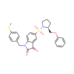 CSc1ccc(CN2C(=O)C(=O)c3cc(S(=O)(=O)N4CCC[C@H]4COc4ccccc4)ccc32)cc1 ZINC000013676460