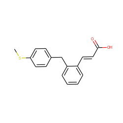 CSc1ccc(Cc2ccccc2/C=C/C(=O)O)cc1 ZINC000027863415