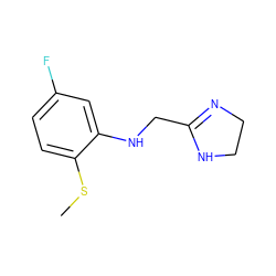 CSc1ccc(F)cc1NCC1=NCCN1 ZINC000013473766