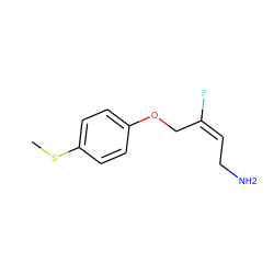 CSc1ccc(OC/C(F)=C\CN)cc1 ZINC000084652667