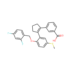 CSc1ccc(OCc2ccc(F)cc2F)c(C2=C(c3cccc(C(=O)O)c3)CCC2)c1 ZINC000028819260