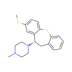 CSc1ccc2c(c1)[C@@H](N1CCN(C)CC1)Cc1ccccc1S2 ZINC000019362650