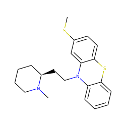 CSc1ccc2c(c1)N(CC[C@@H]1CCCCN1C)c1ccccc1S2 ZINC000001530695