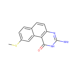 CSc1ccc2ccc3nc(N)[nH]c(=O)c3c2c1 ZINC000013832398