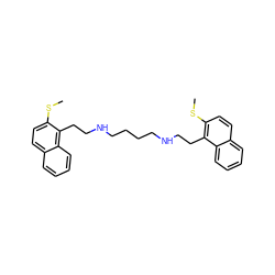 CSc1ccc2ccccc2c1CCNCCCCNCCc1c(SC)ccc2ccccc12 ZINC000045191217