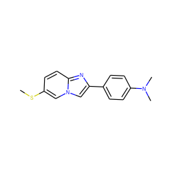 CSc1ccc2nc(-c3ccc(N(C)C)cc3)cn2c1 ZINC000028965737