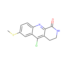 CSc1ccc2nc3c(c(Cl)c2c1)CCNC3=O ZINC000063298539