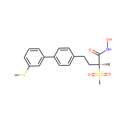 CSc1cccc(-c2ccc(CC[C@@](C)(C(=O)NO)S(C)(=O)=O)cc2)c1 ZINC000169708114