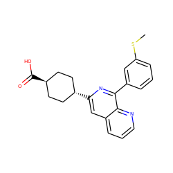 CSc1cccc(-c2nc([C@H]3CC[C@H](C(=O)O)CC3)cc3cccnc23)c1 ZINC000254094711