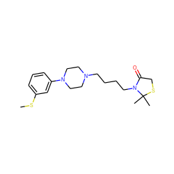 CSc1cccc(N2CCN(CCCCN3C(=O)CSC3(C)C)CC2)c1 ZINC000013759349