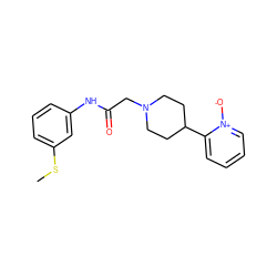 CSc1cccc(NC(=O)CN2CCC(c3cccc[n+]3[O-])CC2)c1 ZINC000038149994