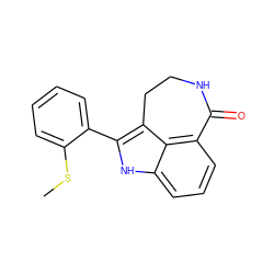 CSc1ccccc1-c1[nH]c2cccc3c2c1CCNC3=O ZINC000013491946