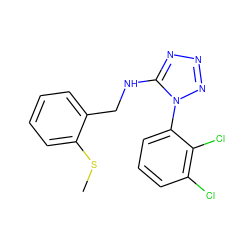 CSc1ccccc1CNc1nnnn1-c1cccc(Cl)c1Cl ZINC000071340903