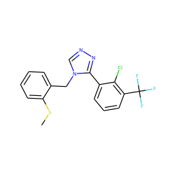 CSc1ccccc1Cn1cnnc1-c1cccc(C(F)(F)F)c1Cl ZINC000028897889