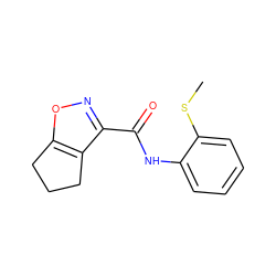 CSc1ccccc1NC(=O)c1noc2c1CCC2 ZINC000000426299