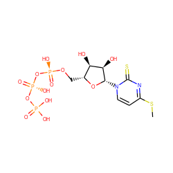 CSc1ccn([C@@H]2O[C@H](CO[P@@](=O)(O)O[P@@](=O)(O)OP(=O)(O)O)[C@@H](O)[C@H]2O)c(=S)n1 ZINC000049867465