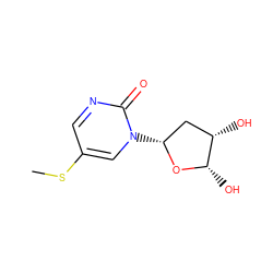CSc1cnc(=O)n([C@@H]2C[C@H](O)[C@H](O)O2)c1 ZINC000036093399