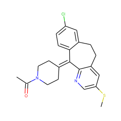 CSc1cnc2c(c1)CCc1cc(Cl)ccc1C2=C1CCN(C(C)=O)CC1 ZINC000026016067