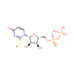 CSc1nc(=O)ccn1[C@@H]1O[C@H](CO[P@@](=O)(O)OP(=O)(O)O)[C@@H](O)[C@H]1O ZINC000071329849