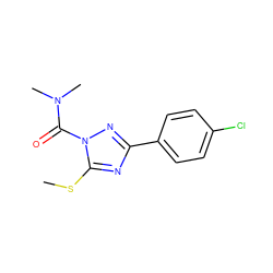 CSc1nc(-c2ccc(Cl)cc2)nn1C(=O)N(C)C ZINC000000115374