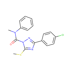 CSc1nc(-c2ccc(Cl)cc2)nn1C(=O)N(C)c1ccccc1 ZINC000013533138