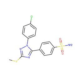 CSc1nc(-c2ccc(S(N)(=O)=O)cc2)n(-c2ccc(Cl)cc2)n1 ZINC000143796301