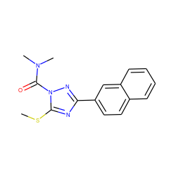 CSc1nc(-c2ccc3ccccc3c2)nn1C(=O)N(C)C ZINC000013533092