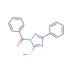 CSc1nc(-c2ccccc2)nn1C(=O)c1ccccc1 ZINC000004182881