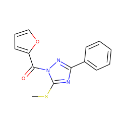 CSc1nc(-c2ccccc2)nn1C(=O)c1ccco1 ZINC000000350079