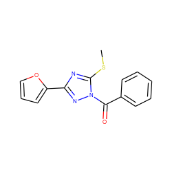 CSc1nc(-c2ccco2)nn1C(=O)c1ccccc1 ZINC000000807054