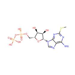 CSc1nc(N)c2ncn([C@@H]3O[C@H](CO[P@](=O)(O)OP(=O)(O)O)[C@@H](O)[C@H]3O)c2n1 ZINC000003995387