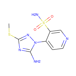 CSc1nc(N)n(-c2ccncc2S(N)(=O)=O)n1 ZINC000096932813