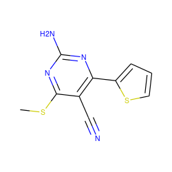 CSc1nc(N)nc(-c2cccs2)c1C#N ZINC000000094765