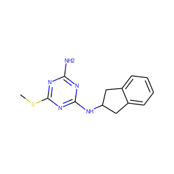 CSc1nc(N)nc(NC2Cc3ccccc3C2)n1 ZINC000013800859