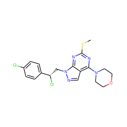 CSc1nc(N2CCOCC2)c2cnn(C[C@H](Cl)c3ccc(Cl)cc3)c2n1 ZINC000040404857