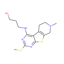 CSc1nc(NCCCO)c2c3c(sc2n1)CN(C)CC3 ZINC000020393705