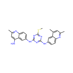 CSc1nc(Nc2ccc3nc(C)cc(C)c3c2)nc(Nc2ccc3nc(C)cc(N)c3c2)n1 ZINC000103186551