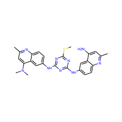 CSc1nc(Nc2ccc3nc(C)cc(N)c3c2)nc(Nc2ccc3nc(C)cc(N(C)C)c3c2)n1 ZINC000103186549