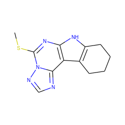 CSc1nc2[nH]c3c(c2c2ncnn12)CCCC3 ZINC000004325812