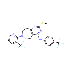 CSc1nc2c(c(Nc3ccc(C(F)(F)F)cc3)n1)CCN(c1ncccc1C(F)(F)F)CC2 ZINC000147614139