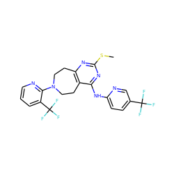 CSc1nc2c(c(Nc3ccc(C(F)(F)F)cn3)n1)CCN(c1ncccc1C(F)(F)F)CC2 ZINC000145104641