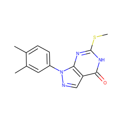 CSc1nc2c(cnn2-c2ccc(C)c(C)c2)c(=O)[nH]1 ZINC000006531097