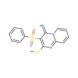 CSc1nc2ccccn2c(=N)c1S(=O)(=O)c1ccccc1 ZINC000003818816