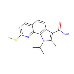 CSc1ncc2ccc3c(C(N)=O)c(C)n(C(C)C)c3c2n1 ZINC000144847819